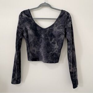 Lululemon Align Long Sleeve Shirt Diamond Dye Grey Sz 6